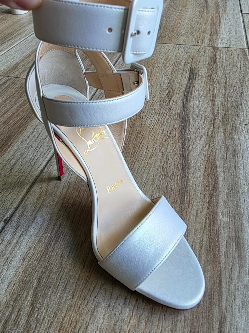 Christian Louboutin Nappa Multipot 100 Sandals Shoes NEW@! Eur. 35